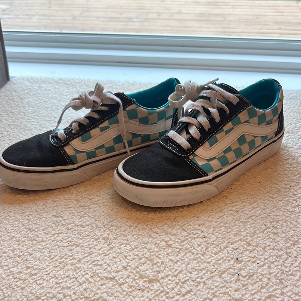 Vans Black and Blue Sneakers Classic Style